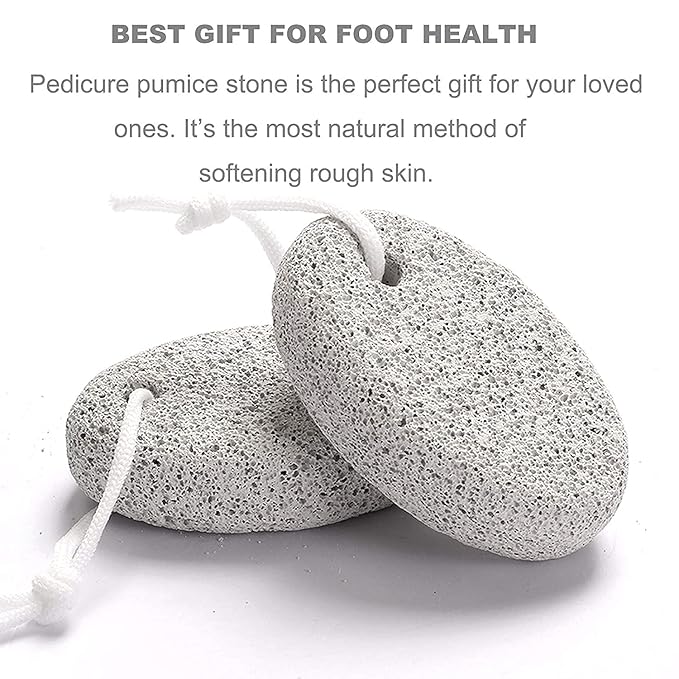 Natural Pumice & Heel Pad Foot Healer Combo – Pedicure Stone + Ankle Support for Silky Smooth Heels