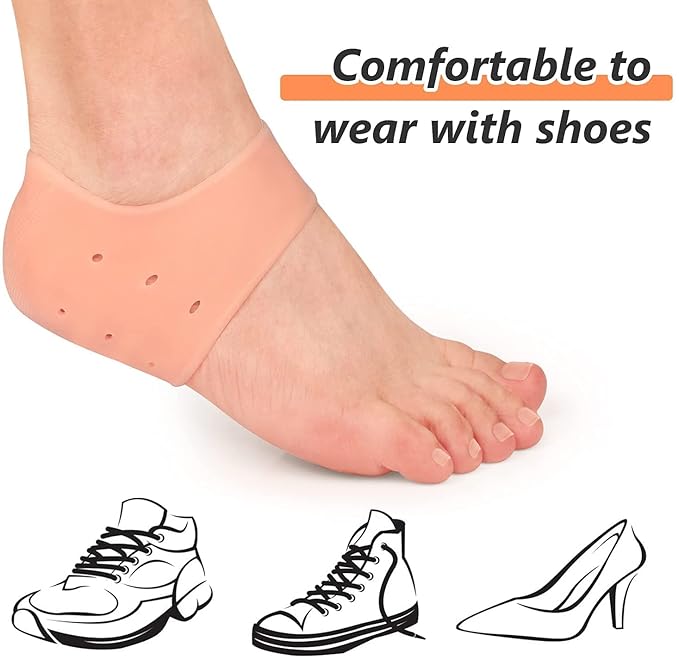 Natural Pumice & Heel Pad Foot Healer Combo – Pedicure Stone + Ankle Support for Silky Smooth Heels