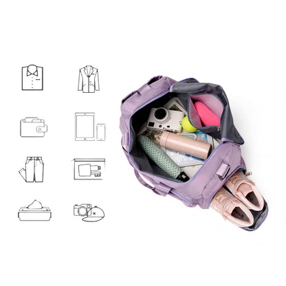 ROVAIRE Water-Resistant Nylon Travel Duffle Bag – Stylish Weekender with Shoe Compartment