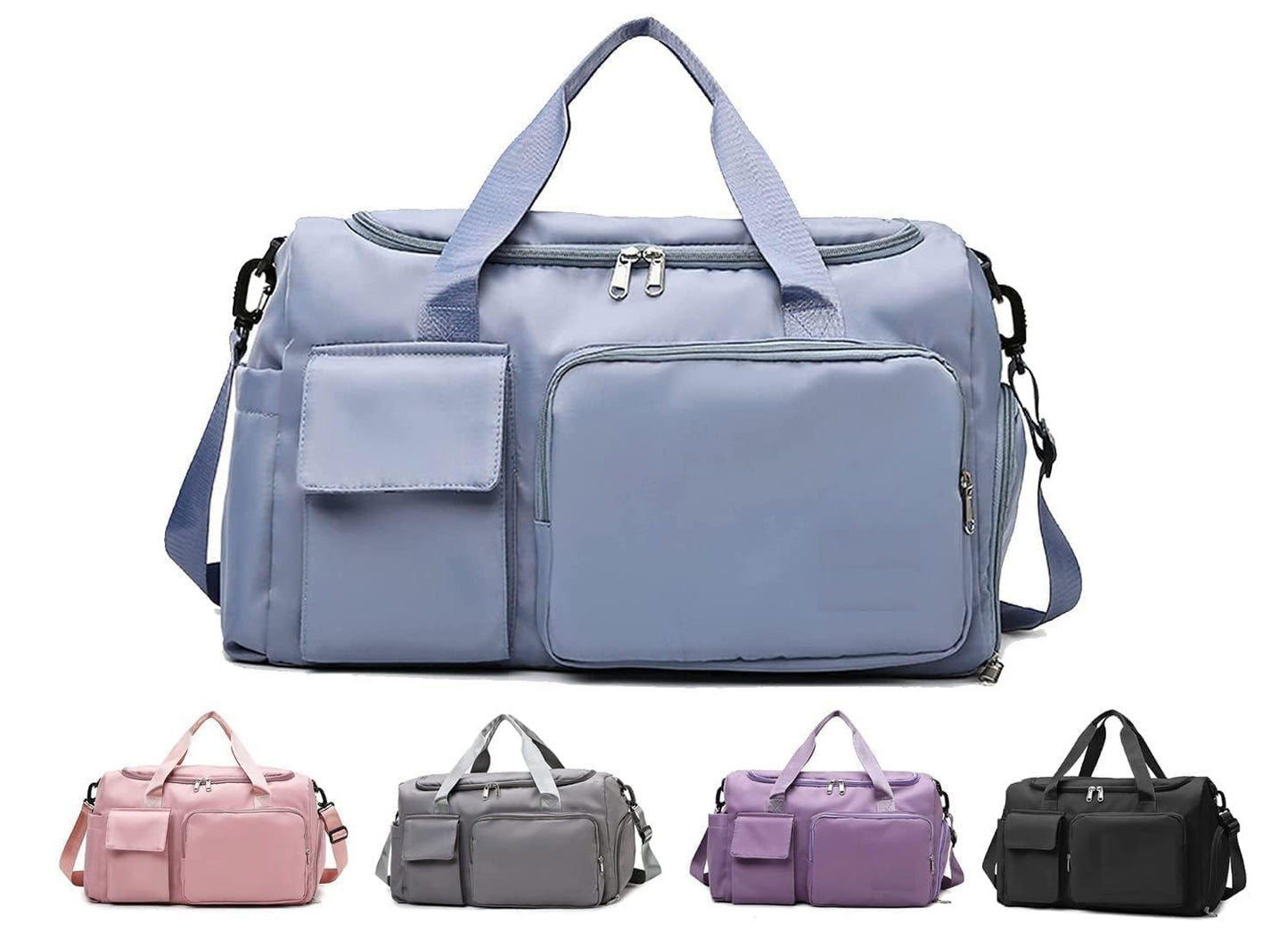 ROVAIRE Water-Resistant Nylon Travel Duffle Bag – Stylish Weekender with Shoe Compartment