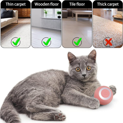 Smart Interactive Rolling Ball – Entertain & Exercise Pets • Fun, Safe & Self-Moving Toy