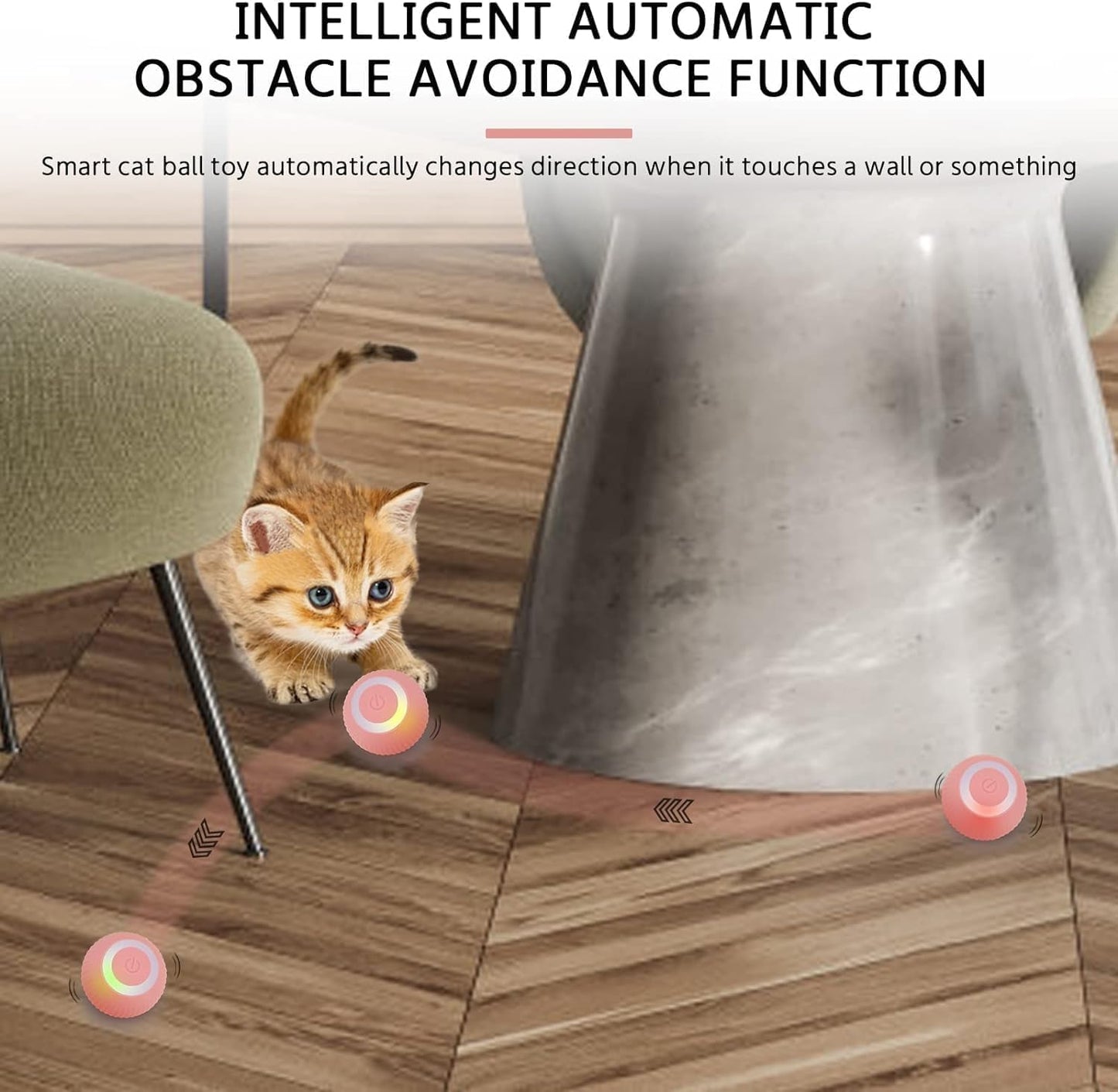 Smart Interactive Rolling Ball – Entertain & Exercise Pets • Fun, Safe & Self-Moving Toy