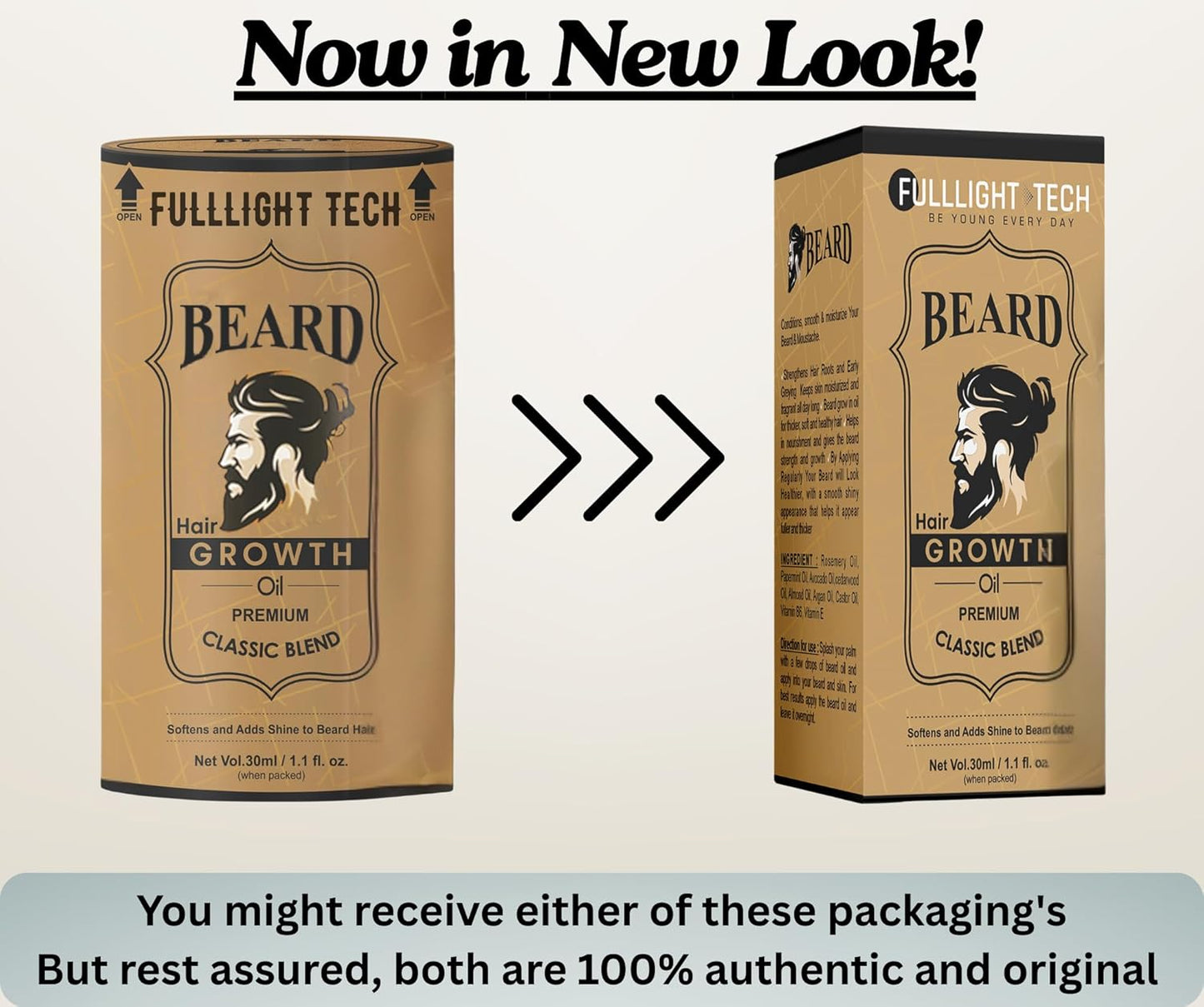 FullLight Beard Serum – Natural Growth • Lightweight • Non-Greasy • Confidence-Boosting Care (30ml)