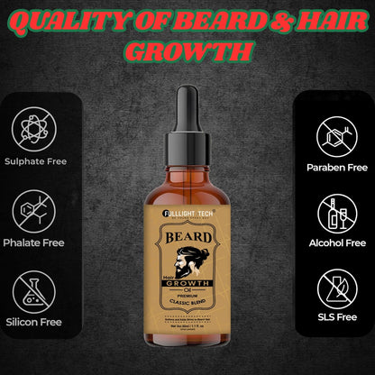 FullLight Beard Serum – Natural Growth • Lightweight • Non-Greasy • Confidence-Boosting Care (30ml)