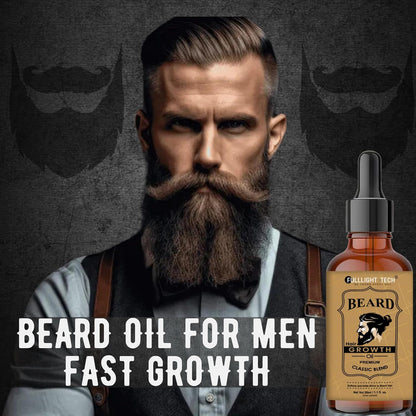 FullLight Beard Serum – Natural Growth • Lightweight • Non-Greasy • Confidence-Boosting Care (30ml)