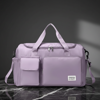 ROVAIRE Water-Resistant Nylon Travel Duffle Bag – Stylish Weekender with Shoe Compartment