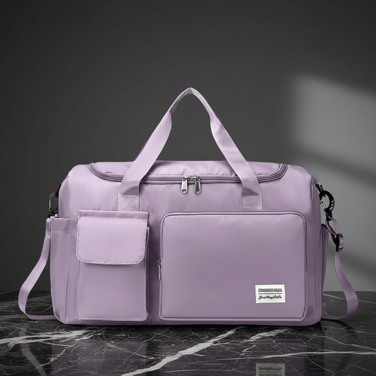 ROVAIRE Water-Resistant Nylon Travel Duffle Bag – Stylish Weekender with Shoe Compartment